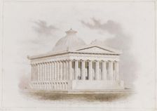 U. S. Custom House, New York (perspective), 1834. Creators: Ithiel Town, Alexander Jackson Davis