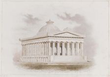 U. S. Custom House, New York (perspective), 1834. Creators: Ithiel Town, Alexander Jackson Davis