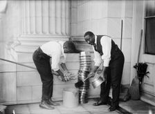 U.S. Capitol - Cleaning Interior, 1914. Creator: Harris & Ewing
