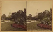 U.S. Capitol, From the Garden of Congress., about 1870. Creator: W. M. Chase