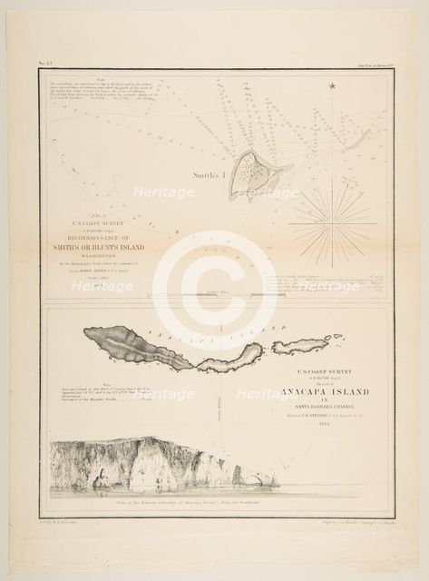 U.S. Coast Survey...Reconnaissance of Smith's or Blunt's Island, Washington / U.S. Coas..., 1854-57. Creators: James Abbott McNeill Whistler, John Young, Charles Knight.