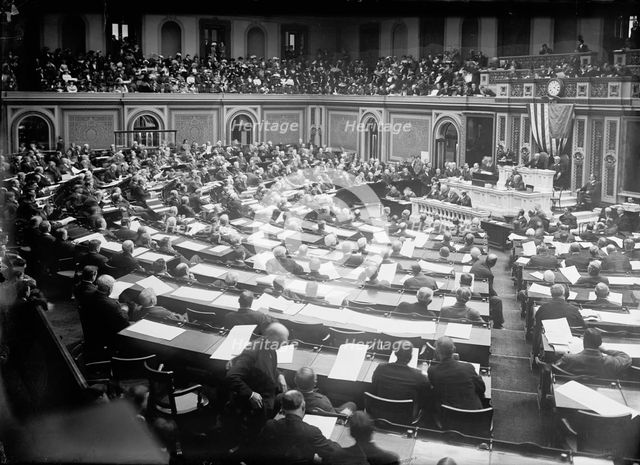 U.S Congress. - Counting The Electoral Vote, 1913. Creator: Harris & Ewing.