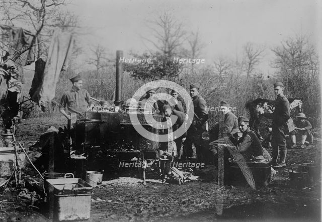 U.S. field kitchen in France, 11 Mar 1918. Creator: Bain News Service.