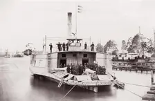 U.S. Gunboat "Commodore Perry" on Pamunkey River, 1861-65. Creator: Tim O'Sullivan