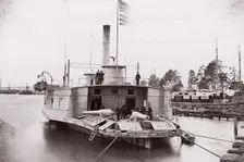 U.S. Gunboat "Commodore Perry" on Pamunkey River, 1861-65. Creator: Tim O'Sullivan