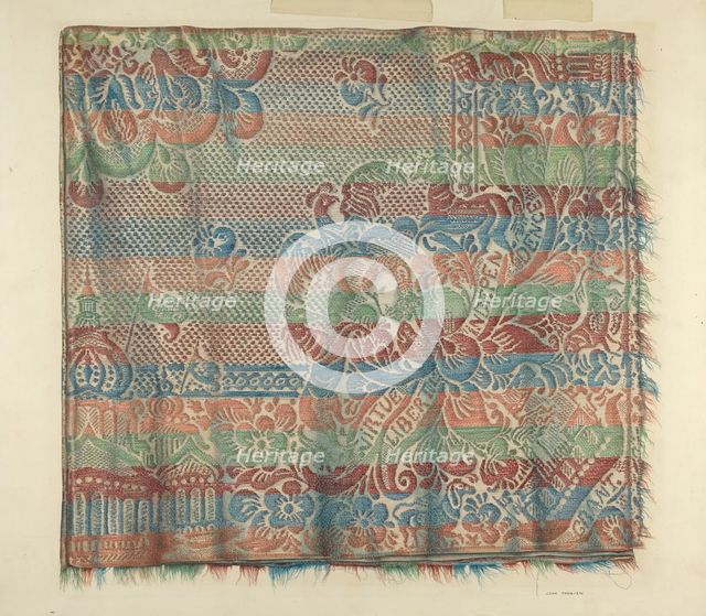 U.S. Grant Coverlet, 1939. Creator: John Thorsen.