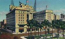 U S. Grant Hotel and Plaza. San Diego, California c1941