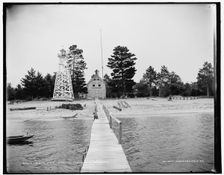 U.S. life boat station, Pointe aux Barques, between 1890 and 1901. Creator: Unknown