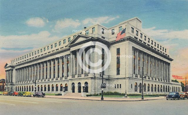 'U.S. Post Office', 1942. Artist: Caufield & Shook.