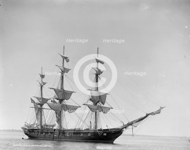 U.S.S. Constellation, between 1890 and 1901. Creator: Unknown.