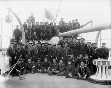 U.S.S. Chicago, a forecastle group, between 1890 and 1901. Creator: Unknown