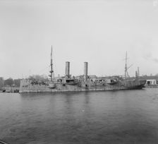 U.S.S. Chicago at Brooklyn Navy Yard, between 1890 and 1901. Creator: Unknown