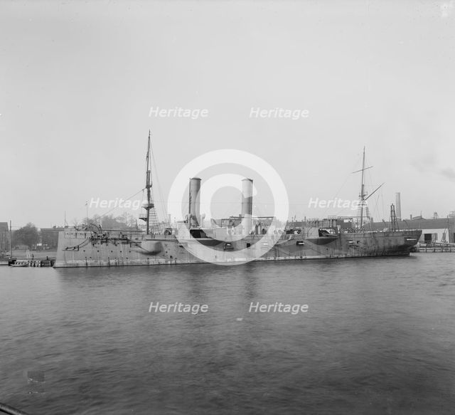 U.S.S. Chicago at Brooklyn Navy Yard, between 1890 and 1901. Creator: Unknown.