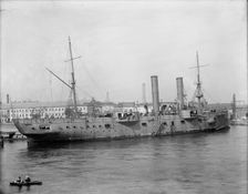 U.S.S. Chicago at Brooklyn Navy Yard, between 1890 and 1901. Creator: Unknown