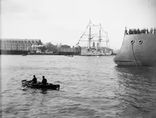 U.S.S. Chicago at launching of U.S.S. Maine, 1889. Creator: Unknown