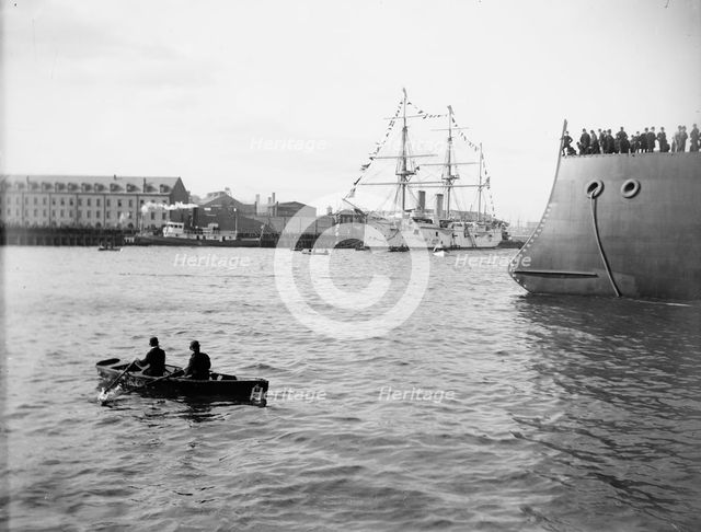 U.S.S. Chicago at launching of U.S.S. Maine, 1889. Creator: Unknown.