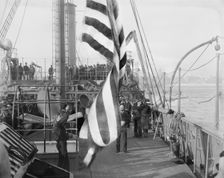 U.S.S. Chicago going into commission, Dec. 1, 1898, 1898. Creator: Unknown