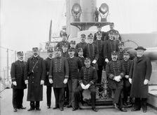 U.S.S. Brooklyn, Captain Cook and officers, between 1896 and 1901. Creator: Unknown