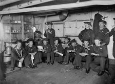 U.S.S. Brooklyn, after supper, between 1896 and 1899. Creator: Unknown