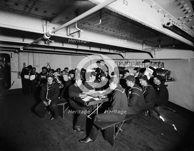 U.S.S. Brooklyn, apprentice boys at school, between 1896 and 1901. Creator: Unknown.