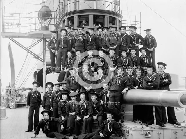 U.S.S. Brooklyn, apprentice boys, between 1896 and 1899. Creator: Unknown.