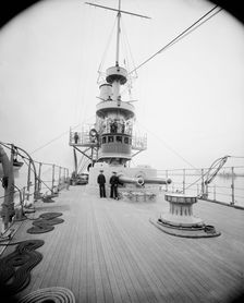 U.S.S. Brooklyn, forecastle deck, between 1896 and 1901. Creator: Unknown