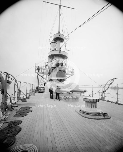 U.S.S. Brooklyn, forecastle deck, between 1896 and 1901. Creator: Unknown.