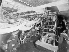 U.S.S. Brooklyn, watch below, between 1896 and 1899. Creator: Unknown