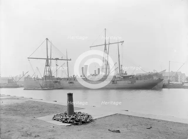U.S.S. Buffalo, at Brooklyn Navy Yard, between 1898 and 1901. Creator: Unknown.