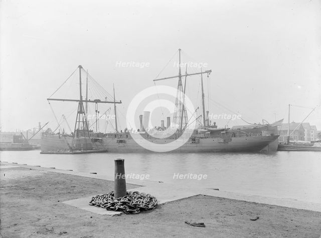 U.S.S. Buffalo, at Brooklyn Navy Yard, between 1898 and 1901. Creator: Unknown.