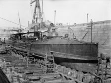 U.S.S. Foote in dry dock, between 1897 and 1901. Creator: Unknown