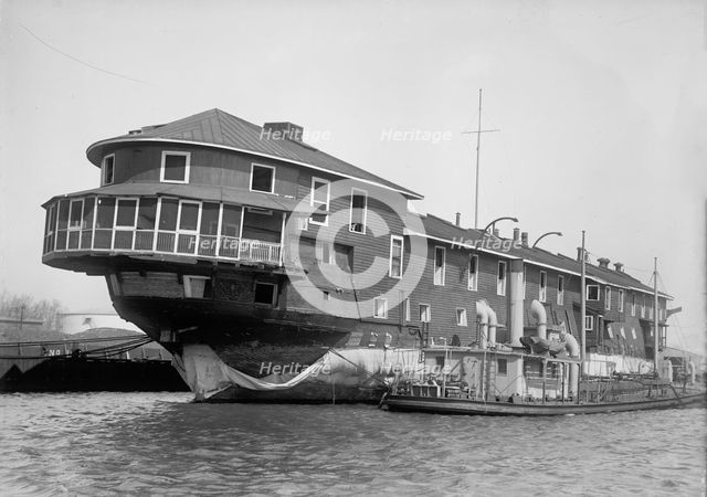 U.S.S. Franklin, used as training ship - Adm. Farragut's Flagship, 1916. Creator: Harris & Ewing.