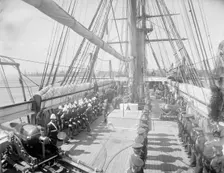 U.S.S. Kearsarge, inspection, between 1890 and 1894. Creator: William H. Jackson