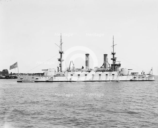 U.S.S. Kentucky, 1900 or 1901. Creator: John S Johnston.