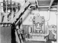 U.S.S. Kentucky, engine room, 1900 or 1901. Creator: Unknown