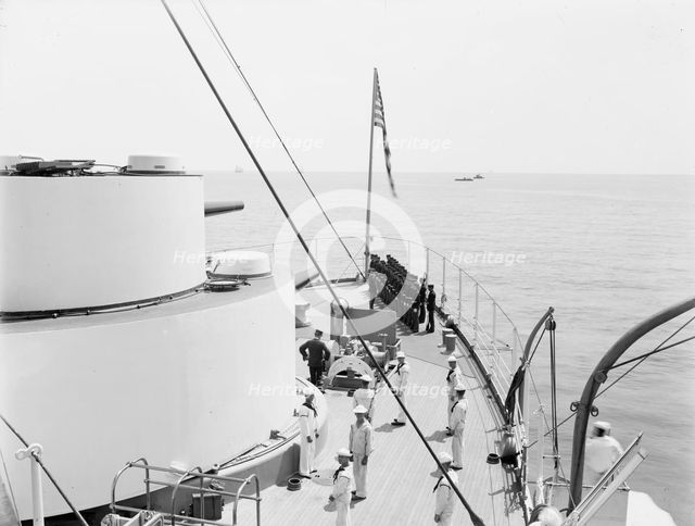 U.S.S. Kentucky, inspection on quarter deck, 1900 or 1901. Creator: Edward H Hart.