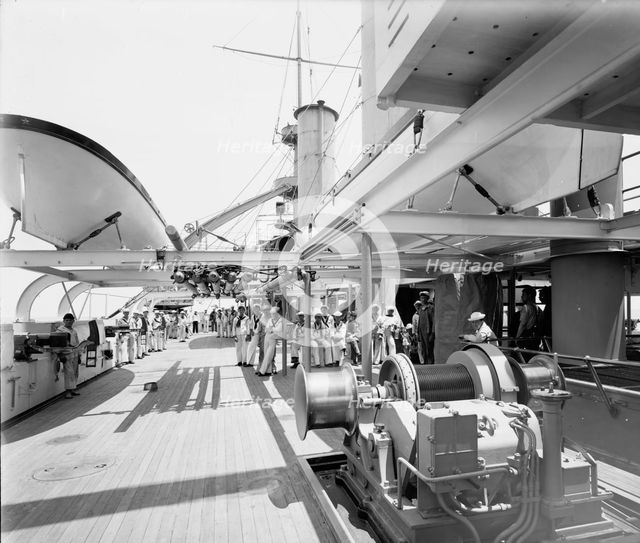 U.S.S. Kentucky, superstructure deck, 1900 or 1901. Creator: Unknown.