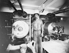 U.S.S. Indiana, 13 inch guns, forward turret, between 1895 and 1901. Creator: Unknown