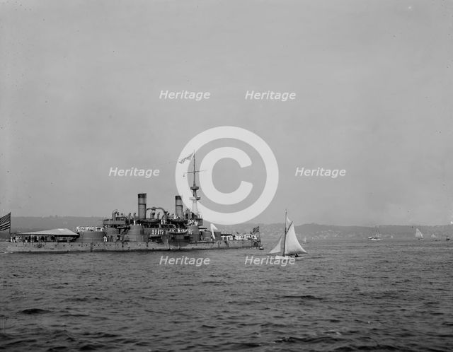 U.S.S. Indiana, between 1890 and 1901. Creator: Unknown.