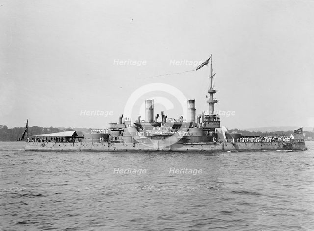 U.S.S. Indiana, between 1895 and 1901. Creator: Unknown.