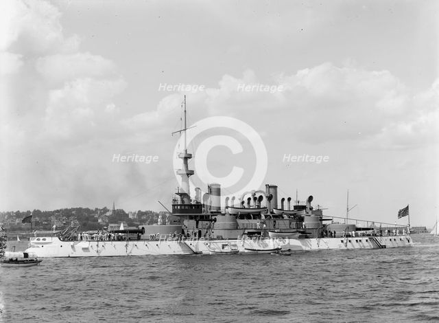 U.S.S. Indiana, between 1895 and 1901. Creator: Unknown.