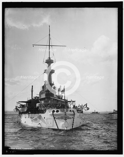 U.S.S. Indiana, c1898. Creator: Unknown.