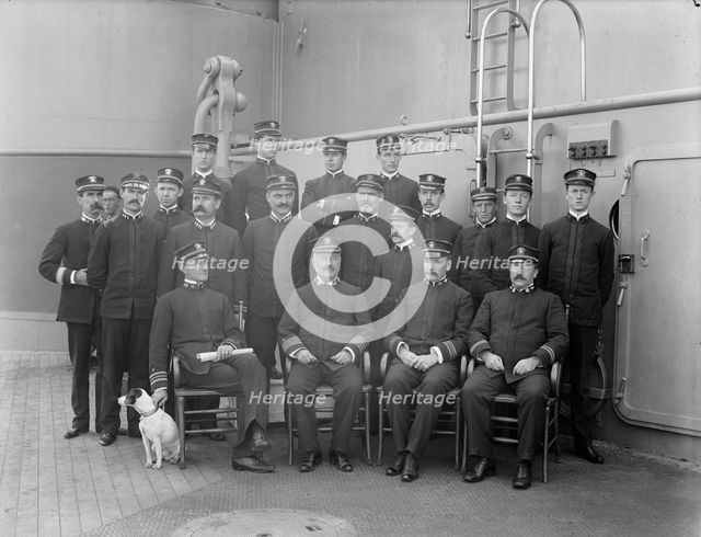 U.S.S. Iowa, Capt. Terry and officers, 1898. Creator: William H. Jackson.