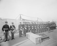 U.S.S. Iowa, Marine guard, ca 1898. Creator: Unknown