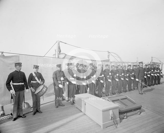 U.S.S. Iowa, Marine guard, ca 1898. Creator: Unknown.