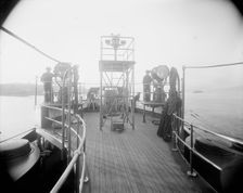 U.S.S. Oregon, after bridge and search lights, between 1896 and 1901. Creator: William H. Jackson