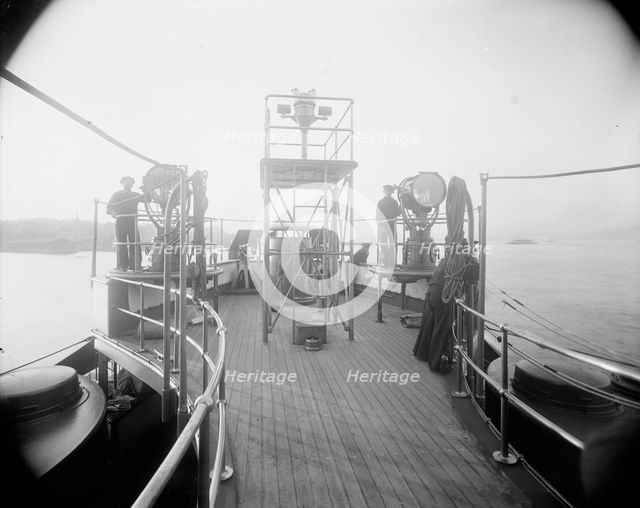 U.S.S. Oregon, after bridge and search lights, between 1896 and 1901. Creator: William H. Jackson.