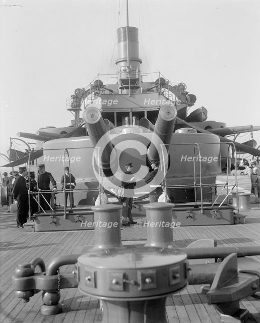 U.S.S. Oregon after turret, between 1896 and 1901. Creator: Edward H Hart.