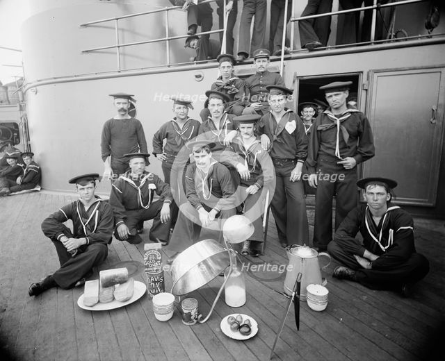 U.S.S. Oregon, berth deck cooks, between 1896 and 1901. Creator: Unknown.