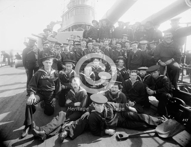 U.S.S. Oregon, engineer force, between 1896 and 1901. Creator: William H. Jackson.
